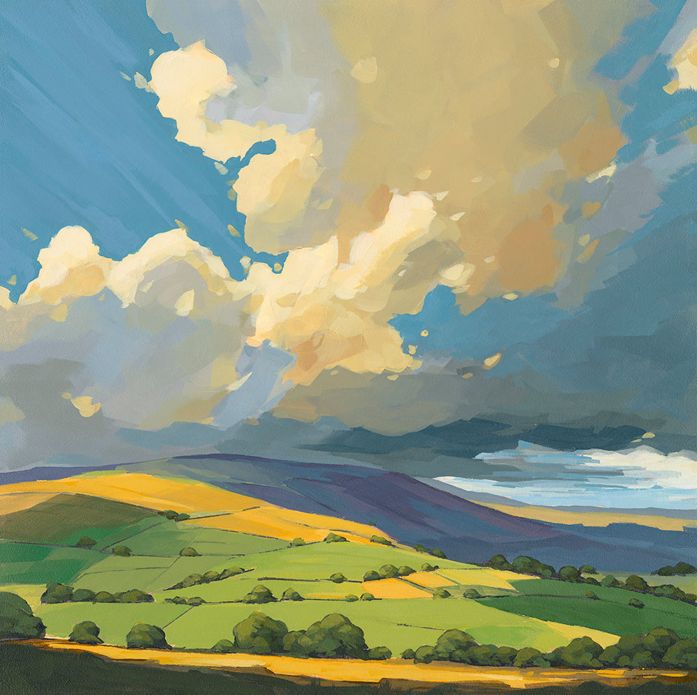 Held In Amber Light - Contemporary British Landscape Fine Art Print