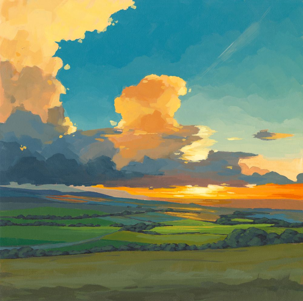 Light Holds The Land - Contemporary British Landscape Fine Art Print