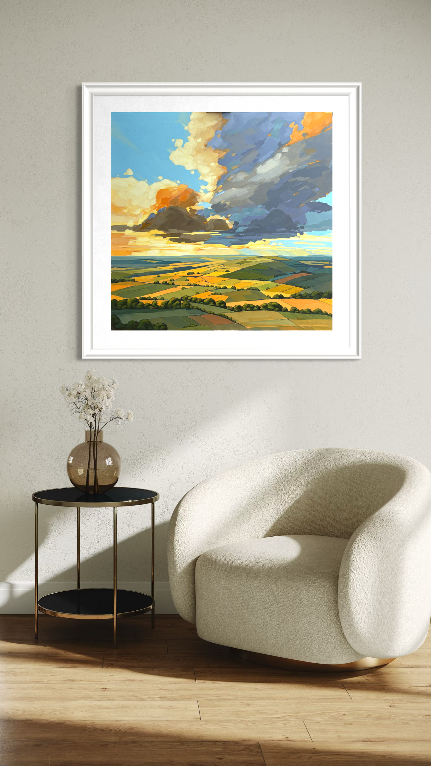 Between Storm And Gold - Contemporary British Landscape Fine Art Print
