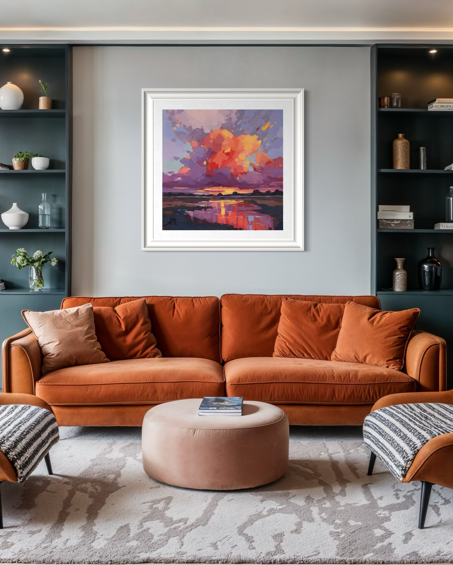 Tangerine Skies  - Contemporary British Landscape Fine Art Print