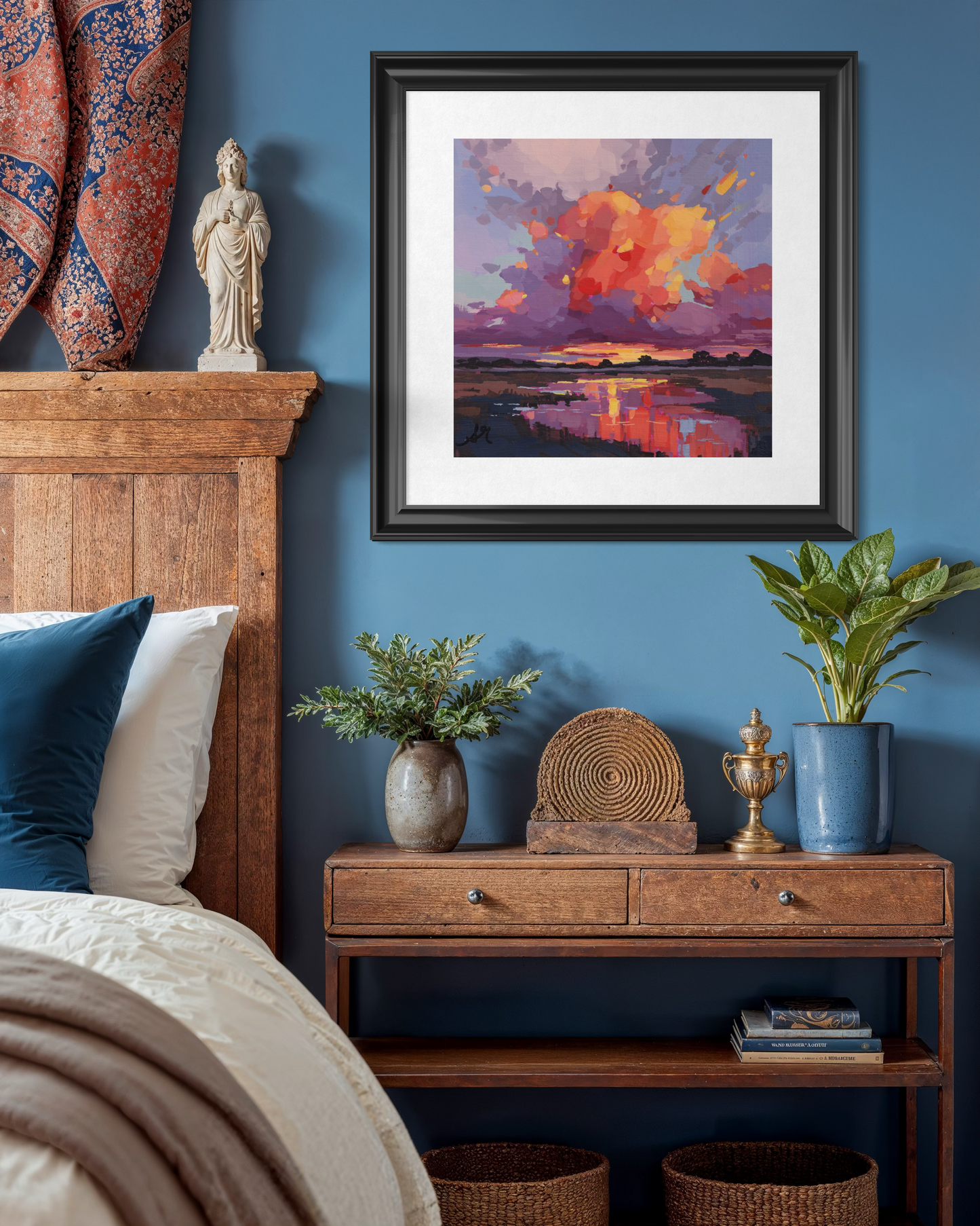 Tangerine Skies  - Contemporary British Landscape Fine Art Print