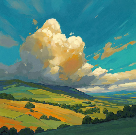 Fields of Amber - Contemporary British Landscape Fine Art Print