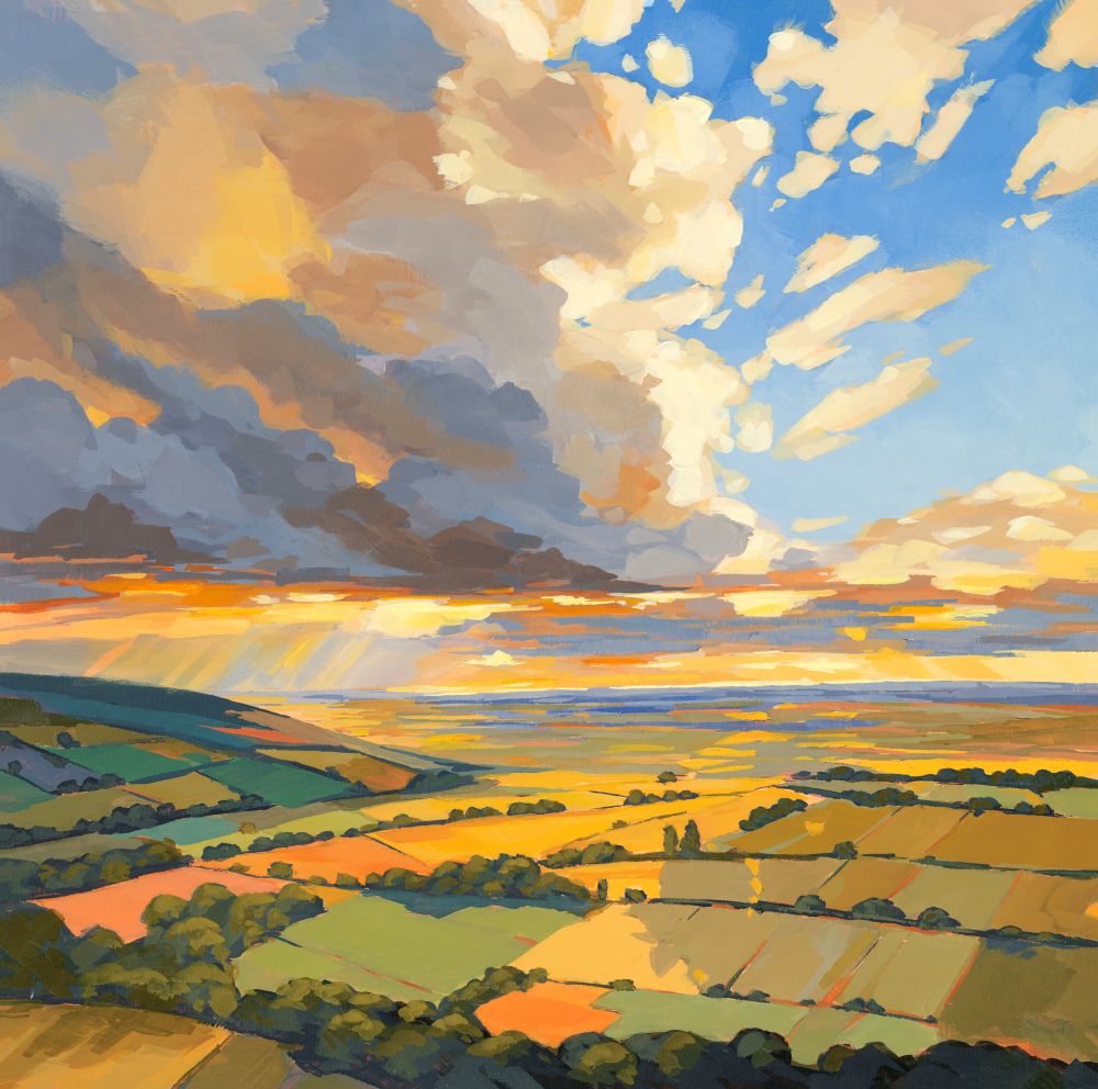 British landscape fine art print by Sarah Thomas, archival giclée reproduction from original painting