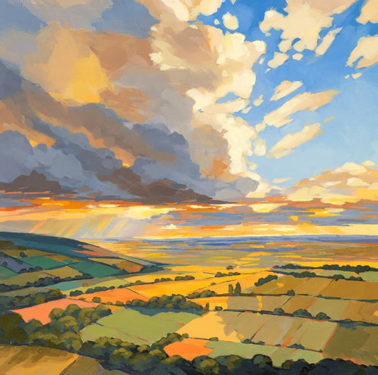 British landscape fine art print by Sarah Thomas, archival giclée reproduction from original painting