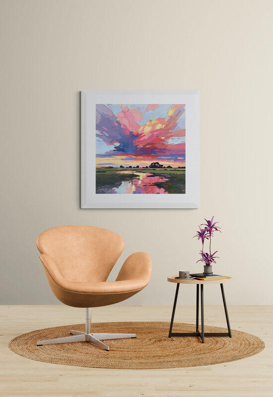 Peony Skies - Contemporary British Landscape Fine Art Print